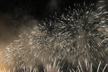 夜空に打ち上がる花火。